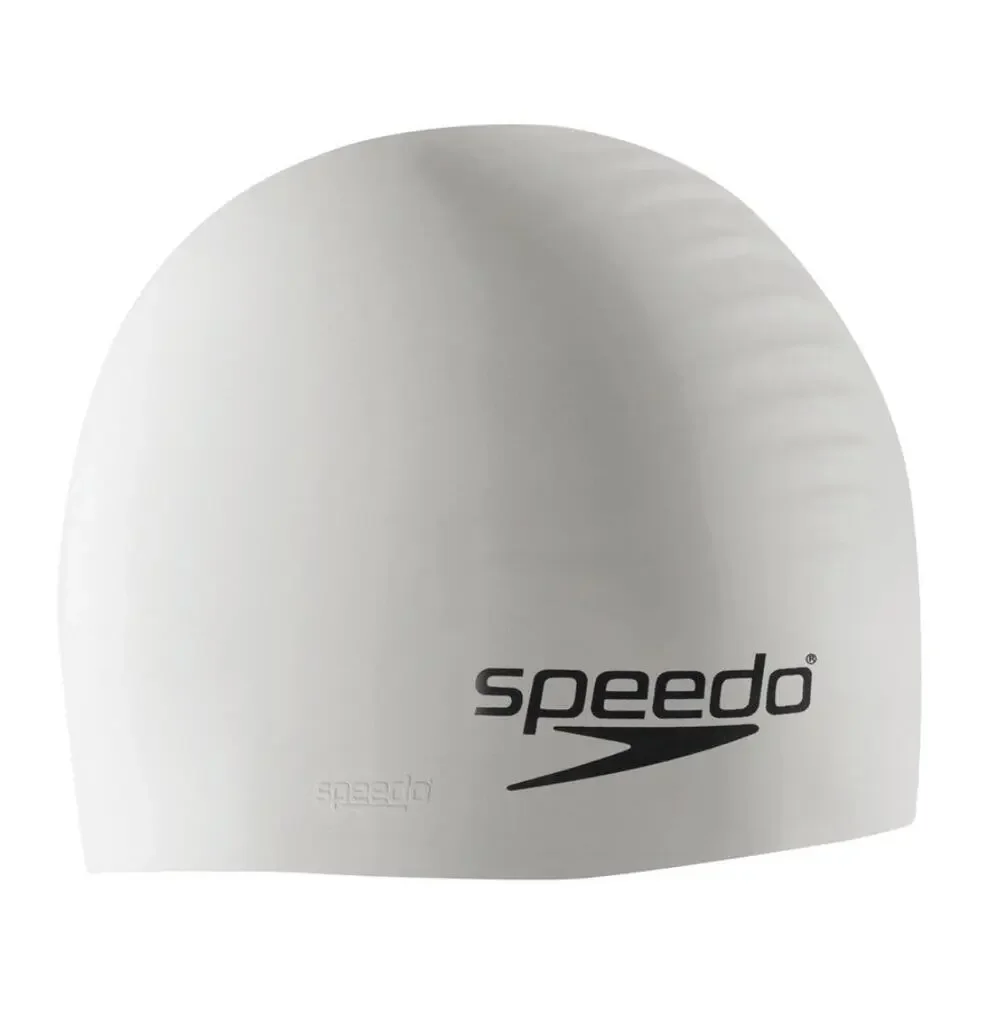 Speedo Unisex-Adult Swim Cap Silicone White -  BB6